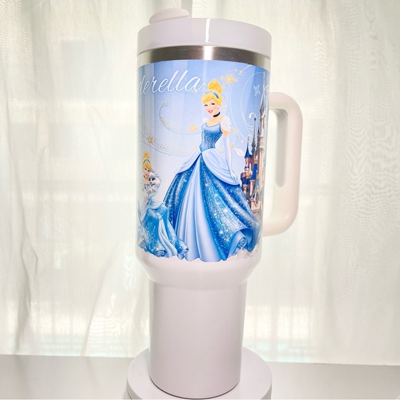Custom 40oz Tumbler Disney Princess Cinderella Brand new double wall stainless t - Picture 4 of 14